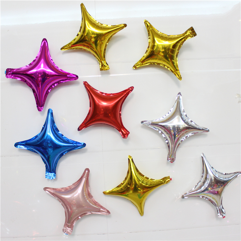 10 inch four-pointed star adult children aluminum film balloon star balloon birthday party wedding wedding room decoration