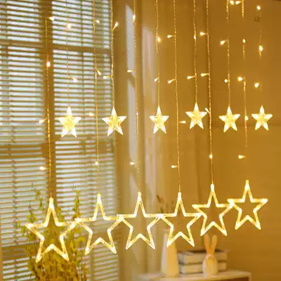 LED big five-pointed star lights curtain lights ins starry lights festival decoration creative lights string lights