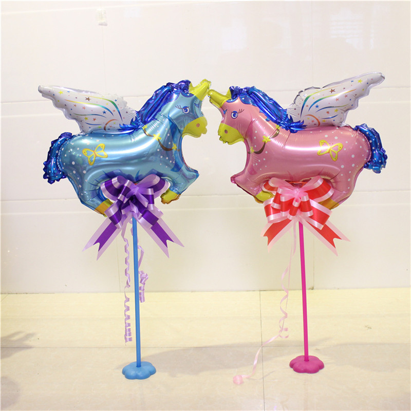 Mini cartoon aluminum film table column balloon birthday party arrangement props one-year-old hundred days theme background decoration
