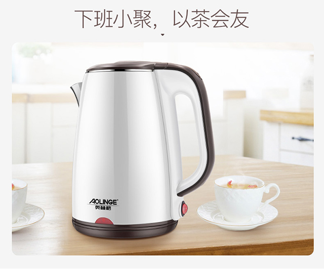 Olinger ấm đun nước điện công suất lớn 304 thép không gỉ ký túc xá hộ gia đình tự động tắt nguồn cách nhiệt một ấm đun nước - ấm đun nước điện bình đun nước nóng mini
