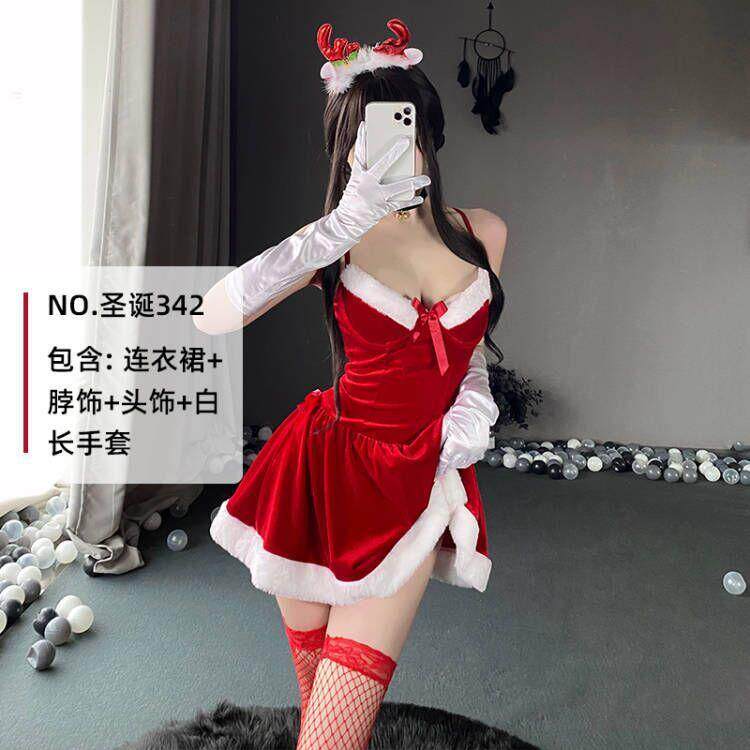 jk制服加工定制 圣诞节服装成人女小麋鹿圣诞节日派对装扮圣诞老人套装cos舞台服