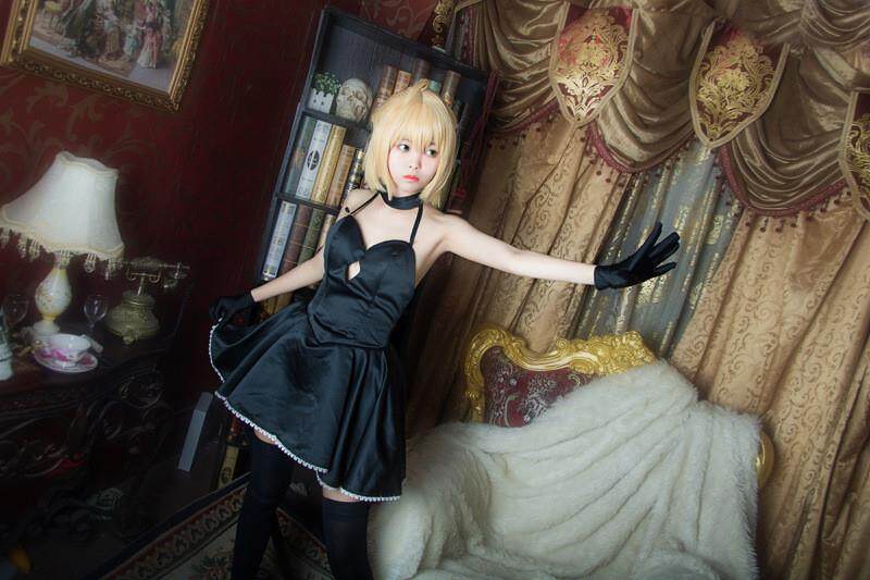 jk制服加工定制 黑saber连衣裙命运之夜fate吾王阿尔托利亚cosplay女装礼服