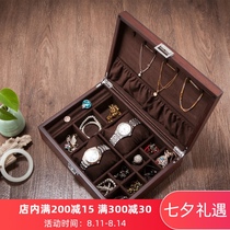 Yaotao (jewelry)Ancient style ash wood lock jewelry box Wooden jewelry bracelet watch storage box