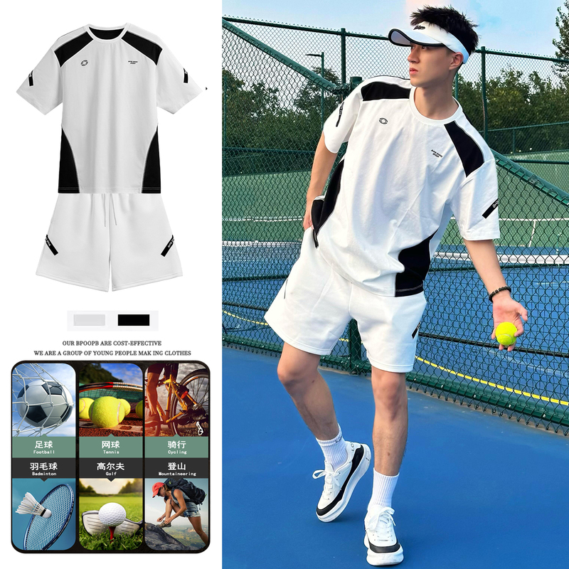 New Quick-Drying Short-Sleeved Badminton Uniforms for Men and Women, Training Uniforms, Sportswear, Football, Tennis, Cycling, Running Competition Suits