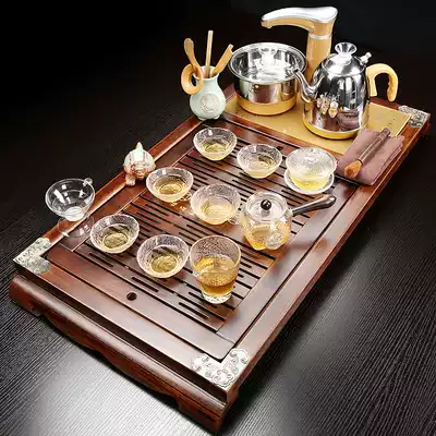 Fengzhong tea set Household Purple Sand tea ceremony Automatic solid wood Kung Fu tea Tray Tea Sea simple tea table tea cup