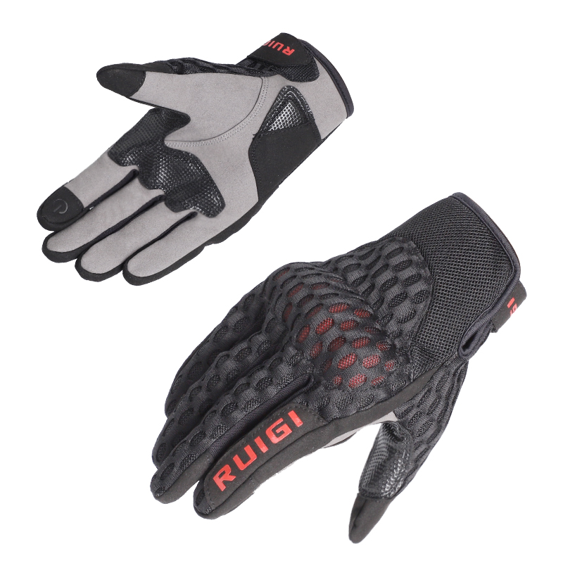 Ruigi Summer Motorcycle Gloves Breakthrough Anti-Wheeler Cycling Gloves Non-Slide Touch Screen Racing Cycling Gloves