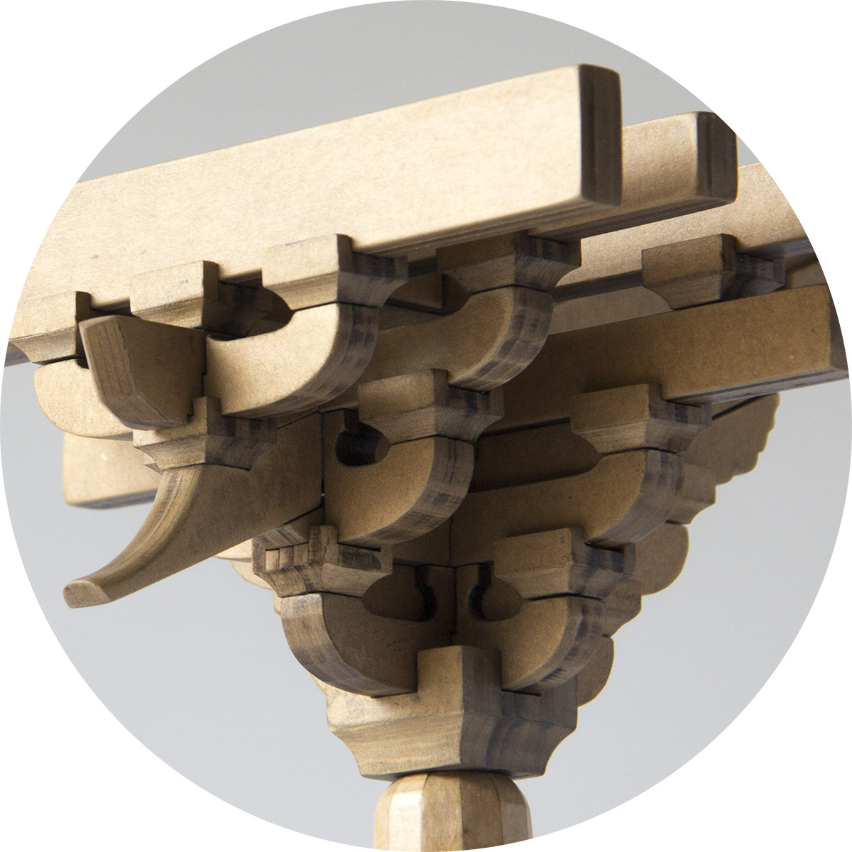 Song-style five-shop made tween bucket paper craftsman handmade model bucket arch ornaments ancient Chinese architecture