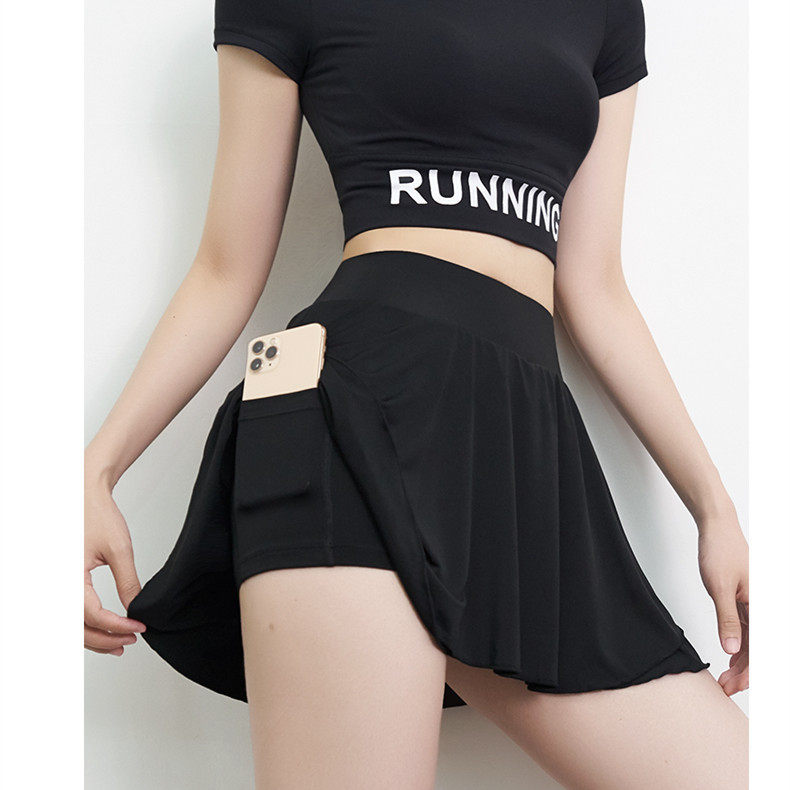 Sports Short Female Fake Two Pieces of skirts Badminton Tennis Anti-Walking and Easy Dry Running Yoga Dress