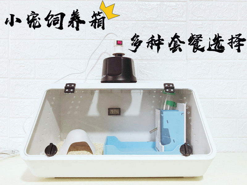 Mini Hedgehog Rearing Box Pet Heating Case Bevelled Panorama Hamster Cage Small Darling Over Winter Incubator Tortoise Tank