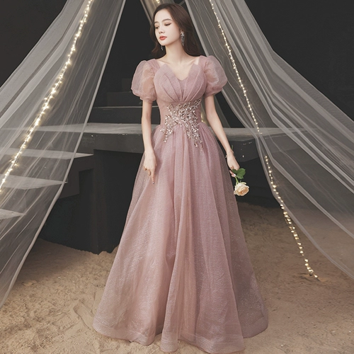 Вечернее платье, розовая летняя длинная юбка, подходит для подростков, французский стиль