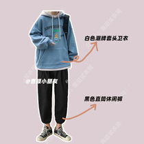 Lnkdye ink dyed original autumn White Tide brand hooded pullover loose Port wind clothes male Cao Ying children