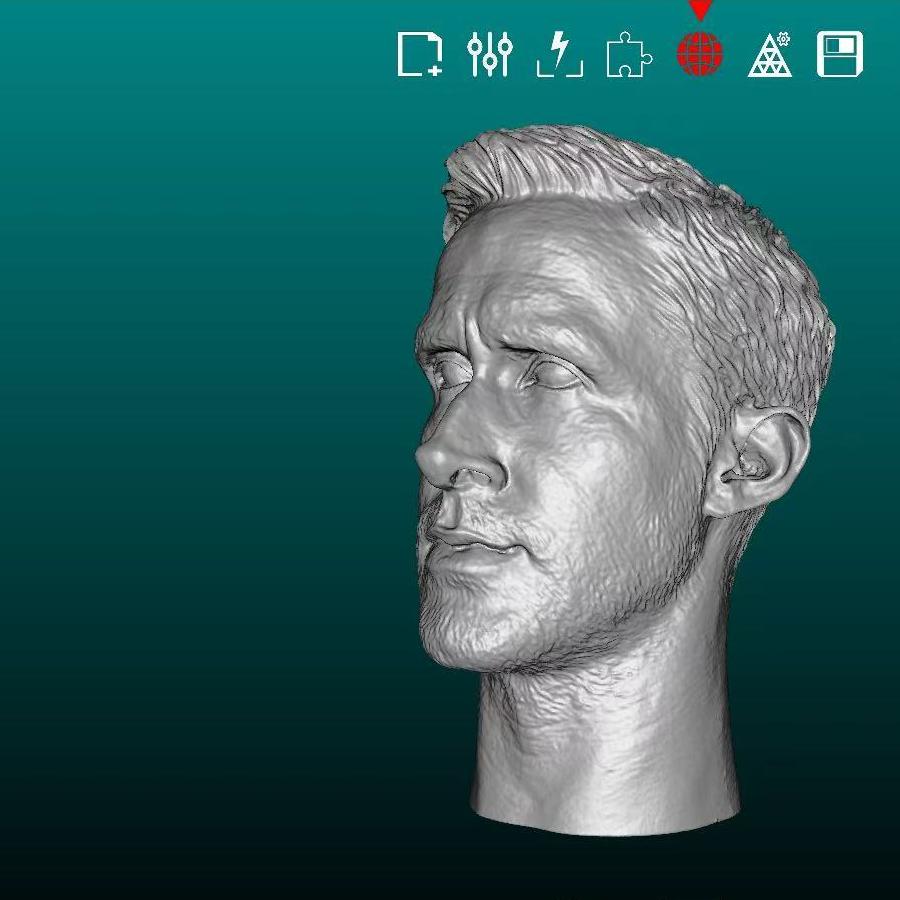 Резьба по голове, 3D-сканирование, 3D-сканирование лица, портретное моделирование, модель ручной работы, 3D-сканирование, 3D-печать Изображение 1