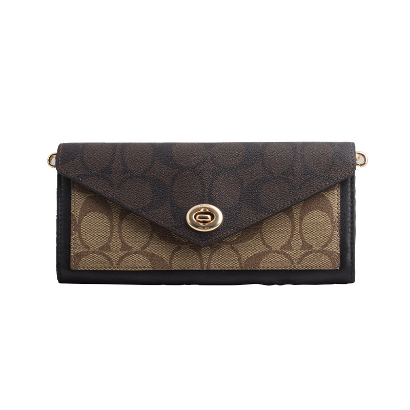 [Official Purchase] Coach Outlet Official Flagship Store New Fashion Long Wallet C1910