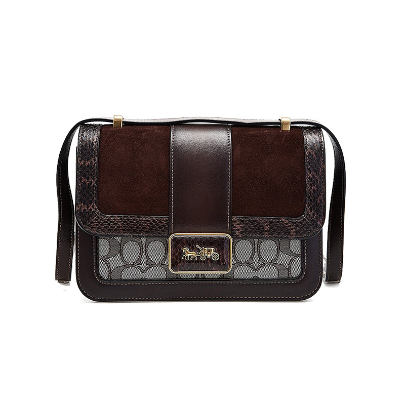 [Official Purchase] Coach Women's Bag Official Flagship Store Authentic Versatile Fashion Saddle Bag C0712