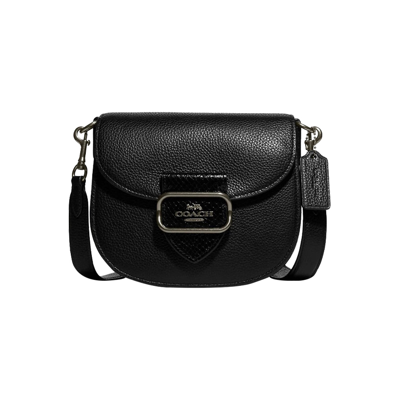 Coach Official Flagship Women's Classic C-Pattern Morgan Saddle Bag Flap Shoulder Crossbody Bag Fcg470