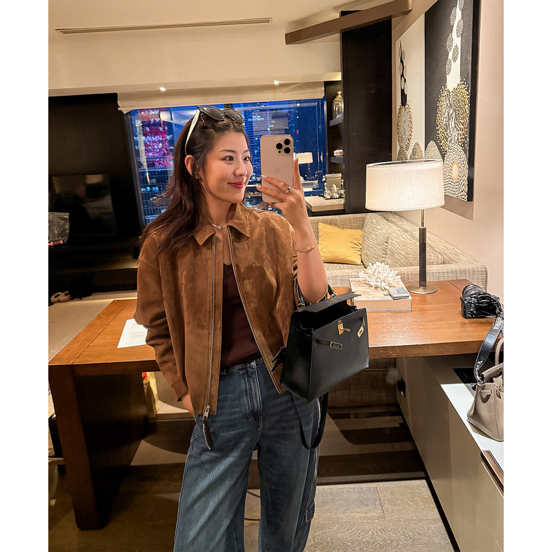Jomode『Napa Valley Evening Breeze』Genuine Suede Vintage Short Leather Jacket for Women in Autumn Jomode『Napa Valley Evening Breeze』Genuine Suede Vintage Short Leather Jacket for Women in Autumn