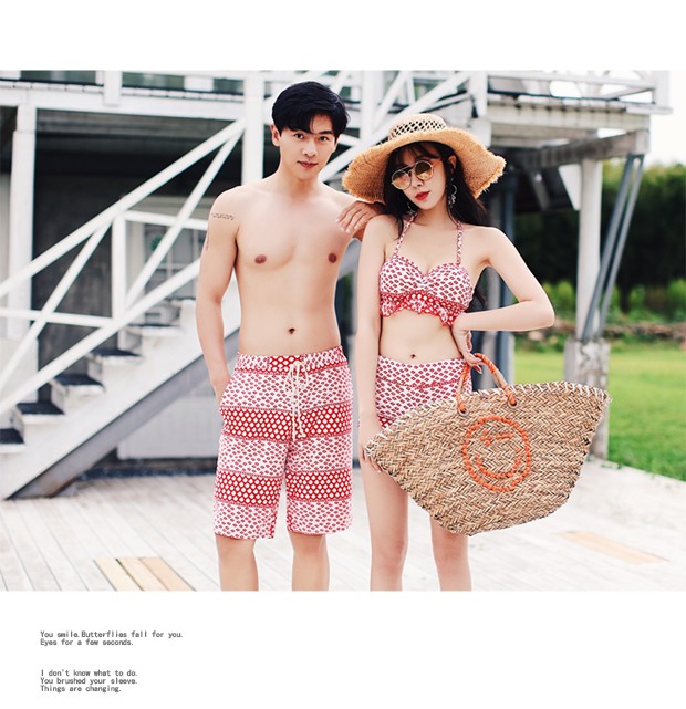2018 cặp đôi nữ áo tắm che blouse bụng nhỏ thơm resort ven biển gió trăng mật mặc bikini tắm phù hợp với suối nước nóng áo tắm - Vài đồ bơi 	đồ đi biển cho cặp đôi