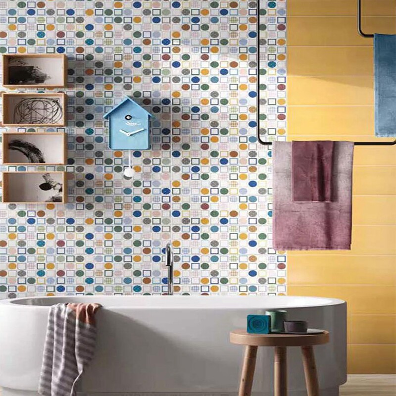 Kitchen powder room macaron tiles 20X60 soft light porcelain balcony bathroom milk tea shop tiles glazed wall tiles