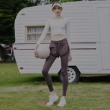 Комплект, леггинсы, штаны, быстросохнущее белье для коррекции формы бедер, утягивающий пояс на талию, спортивный комбинезон для спортзала, высокая талия, по фигуре, для бега, в обтяжку, большой размер