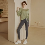 Одежда для йоги, комплект, спортивный ремень, дышащий быстросохнущий лонгслив для спортзала, свободный крой, для бега