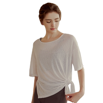 2024 new loose blouse sports top lightweight yoga wear breathable running slimming short-sleeved T-shirt fitness wear