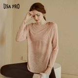 Спортивная одежда для йоги, быстросохнущий лонгслив для спортзала, свободный крой, по фигуре, для бега, большой размер