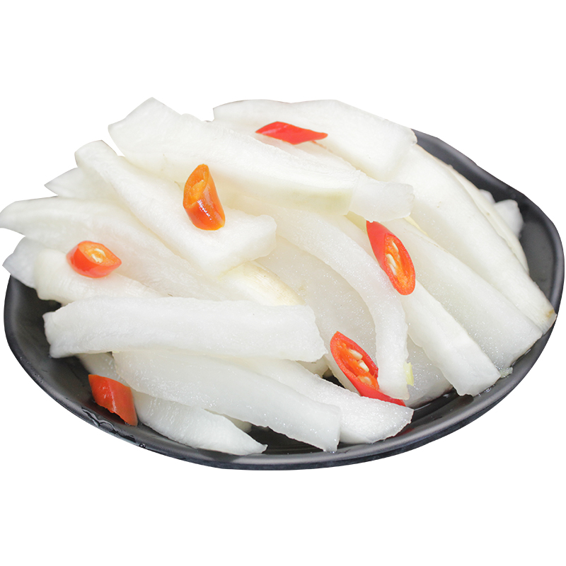 酸辣萝卜条即食罐装500g