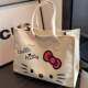 Ins canvas bag women's 2023 new shoulder bag trendy fashion large capacity handbag college student tote bag simple
