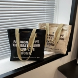 Шоппер, портативная универсальная вместительная и большая сумка на одно плечо, в корейском стиле