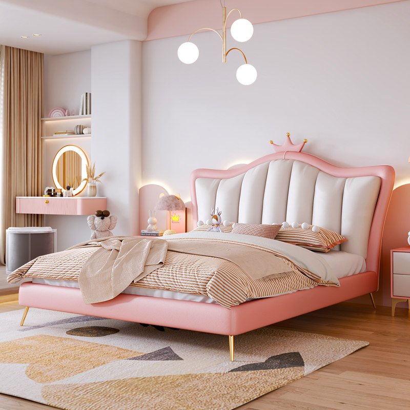 Kids Girls Princess Mu Kids Room Furniture 1 meter 35 Kids Single Luxury Double Room 15 meters