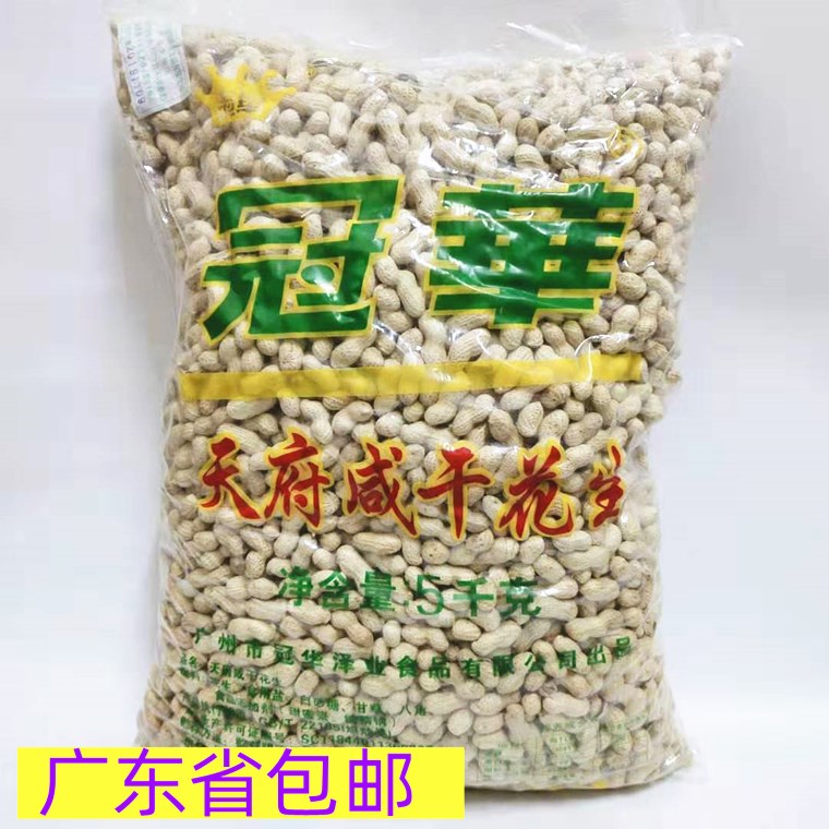 Guangzhou Guanhua 10 pounds of shell peanuts new super salty dry Tianfu white jade salty dry bar snacks bulk
