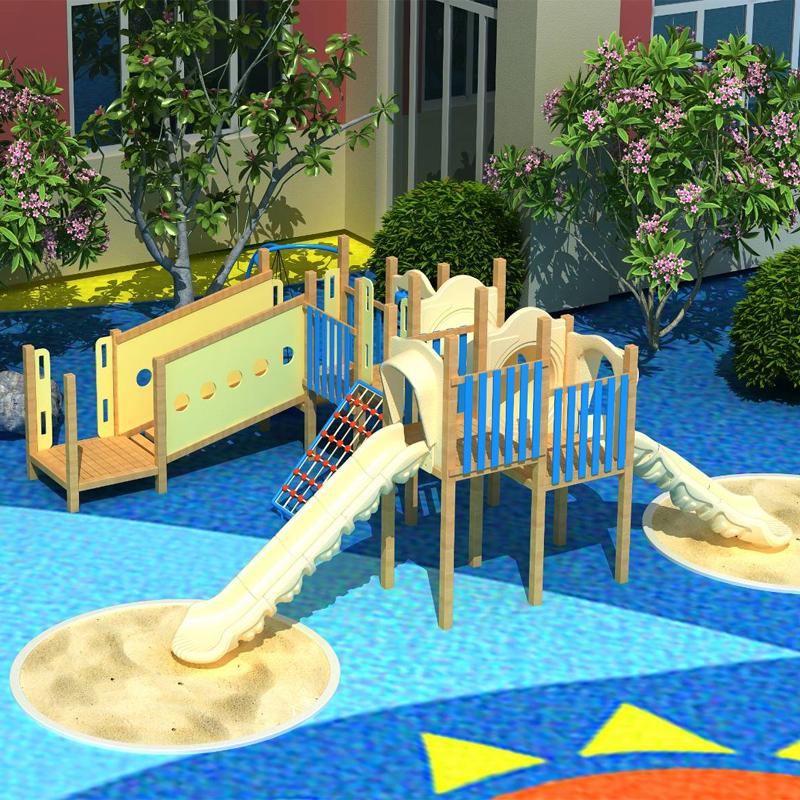 Large Outdoor Solid Wood Combined Slide-Ladder Kindergarten Children Wood Small Doctoral Slide Slide Wooden Pleasure Equipment Sch