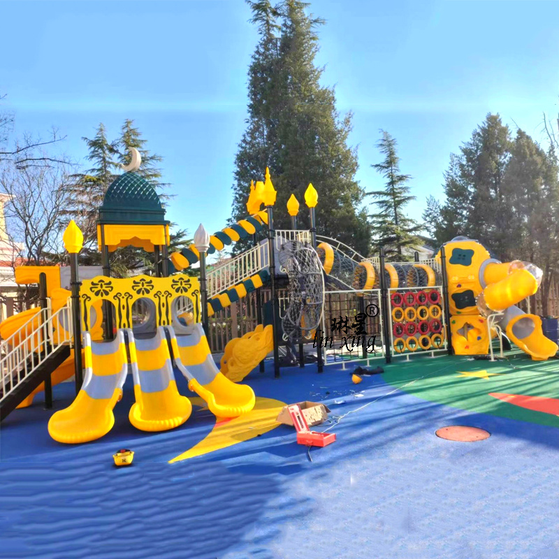 Large Sliding Terraces Outdoor Kindergarten Small Doctorate Pleasure Equipment Community Park Swing Set Outdoor Sliding Slides