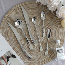 Selected steak knife and fork Soup spoon Long ice spoon Butter knife cake fork Household affordable hotel Western tableware