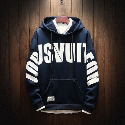 漠西戈男士冬季卫衣套头ins连帽衫学生韩版加