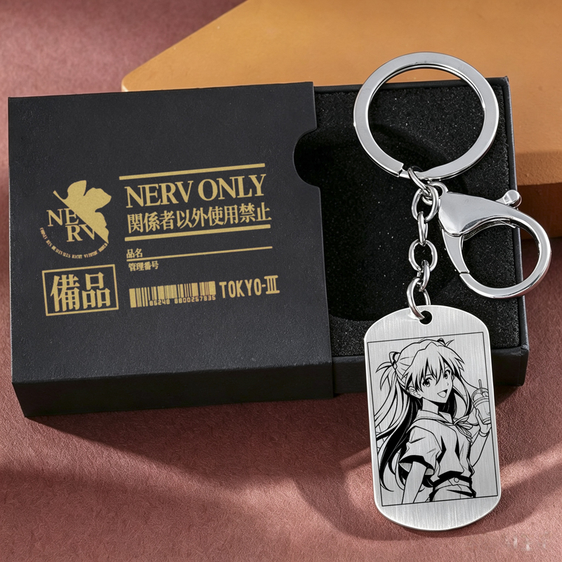 Eva New Century Merchandise Keychain Evangelion Rei Asuka Warrior Unit-01 Military Badge Backpack Pendant