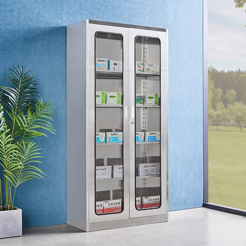 304 Stainless Steel Cabinet Western Medicine Cabinet Clinic Medical Device Drawer Containing Cabinet Dust-free Workshop Tool Cabinet