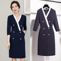 Autumn clothing 2021 new female professional clothing temperament goddess Fan Bao hip workplace office workers dress ol