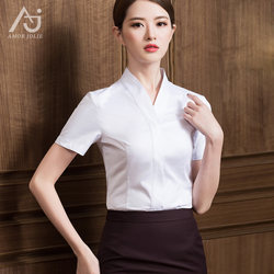 Flight attendant interview uniform shirt female formal flight attendant professional suit white shirt work clothes art test clothing skirt