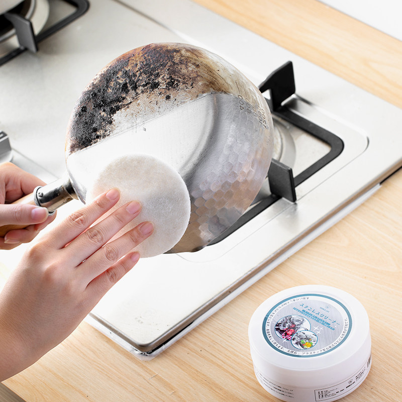Japanese stainless steel cleaner pot bottom black scale oil stain removal paste powder rust remover bathroom scale tile decontaminant paste