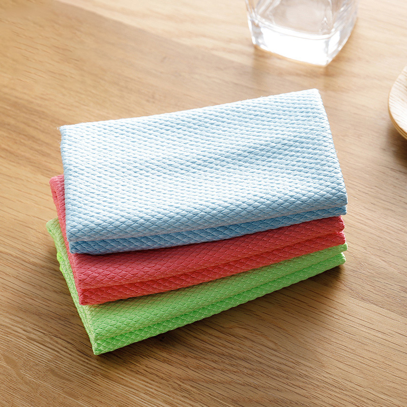 Polished glass cleaning cloth fish scale rag not easy to keep marks kitchen suction not easy to fall wool-rub Mirror Fish Scale