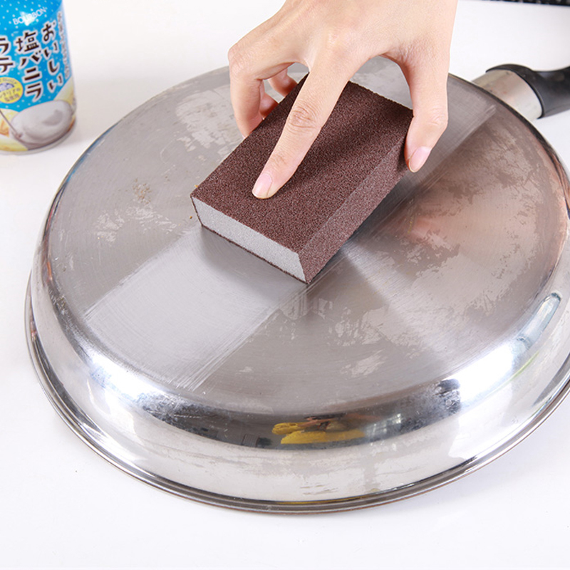 Japanese emery sponge wipe magic wipe the pot bottom artifact rust black scale kitchen wash dishes to remove stains cleaning brush