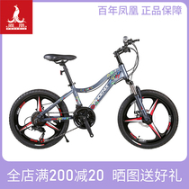 Phoenix childrens mountain bike 20-inch variable speed aluminum alloy male and female primary school students car youth cross-country wheel