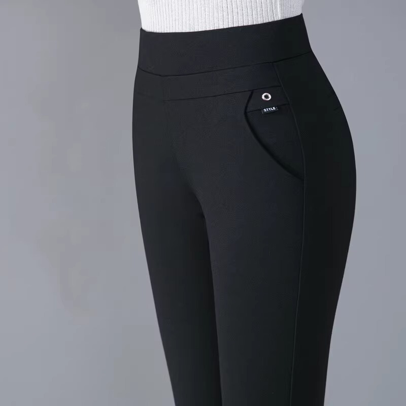 Mom's Pants for Women, Spring and Autumn, High-Waisted, Elastic, Straight-Leg, Casual Long Pants, Slimming, Cropped, for Middle-Aged and Elderly Women Mom's Pants for Women, Spring and Autumn, High-Waisted, Elastic, Straight-Leg, Casual Long Pants, Slimming, Cropped, for Middle-Aged and Elderly Women