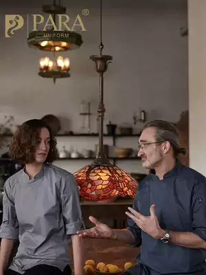 Chef clothes men's short-sleeved summer thin breathable hotel dining room cake baking catering kitchen chef clothes women