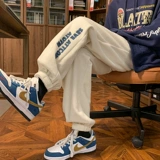 Бархатные демисезонные штаны, флисовые повседневные брюки, в американском стиле