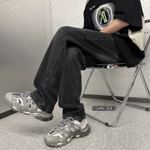 Летние джинсы, штаны, 2025 года, в американском стиле, свободный прямой крой