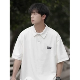 Футболка polo, летняя трендовая цветная рубашка для школьников, высокий воротник