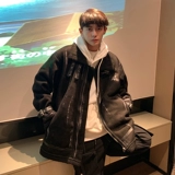 Зимняя бархатная трендовая куртка, пуховик, в американском стиле