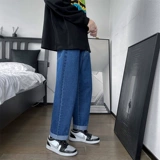 Летние джинсы, трендовые штаны для отдыха, свободный прямой крой